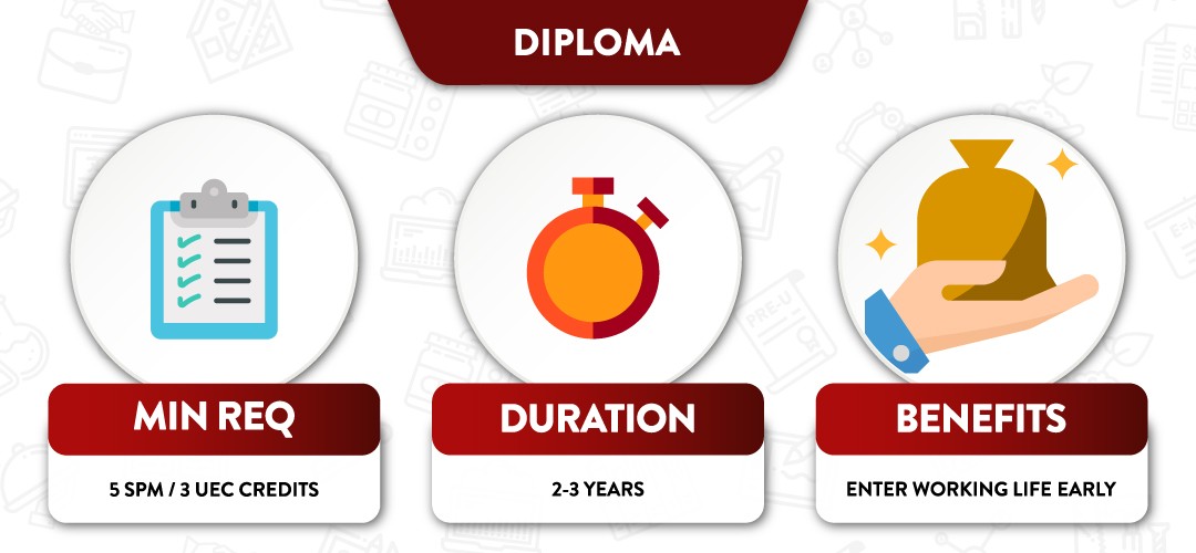 Infographic of studying a diploma programme